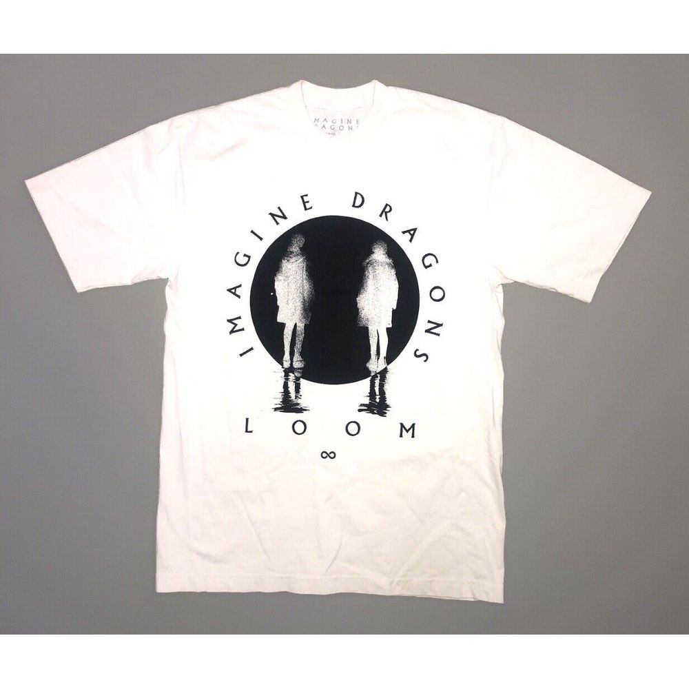 Imagine Dragons T Shirt M Cream LOOM World Tour 2024 Merch NEW *spots